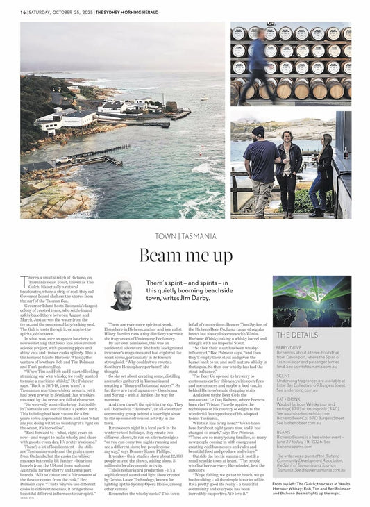 Waubs Harbour whisky featured in Sydney Morning Herald