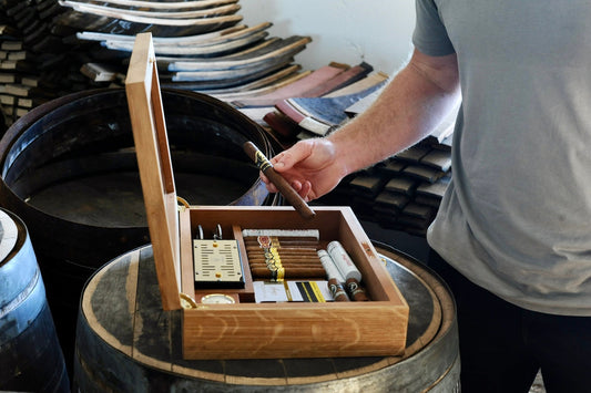 The unveiling of our custom cigar humidor!