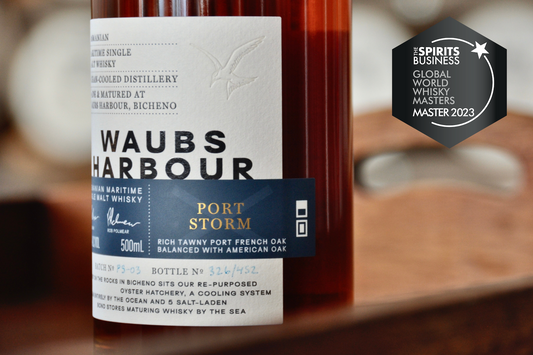 WAUBS WINS AT WORLD WHISKY MASTERS: Proud to announce that our Port Storm whisky has been awarded a Masters Medal